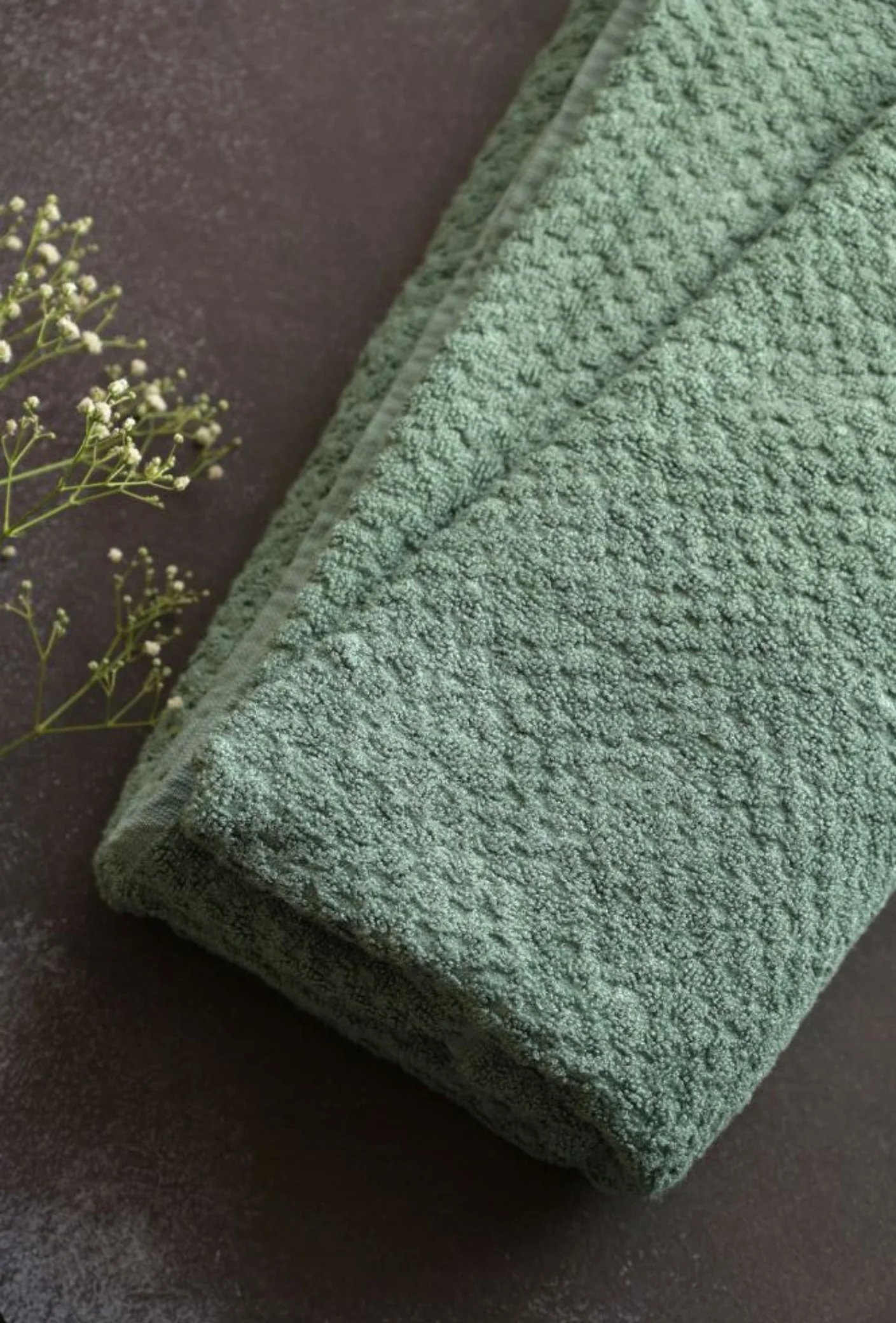 Personalized Fluffy Bamboo Bath towel Terry 560 GSM-150*72 cm-Ethical Green - Image 5