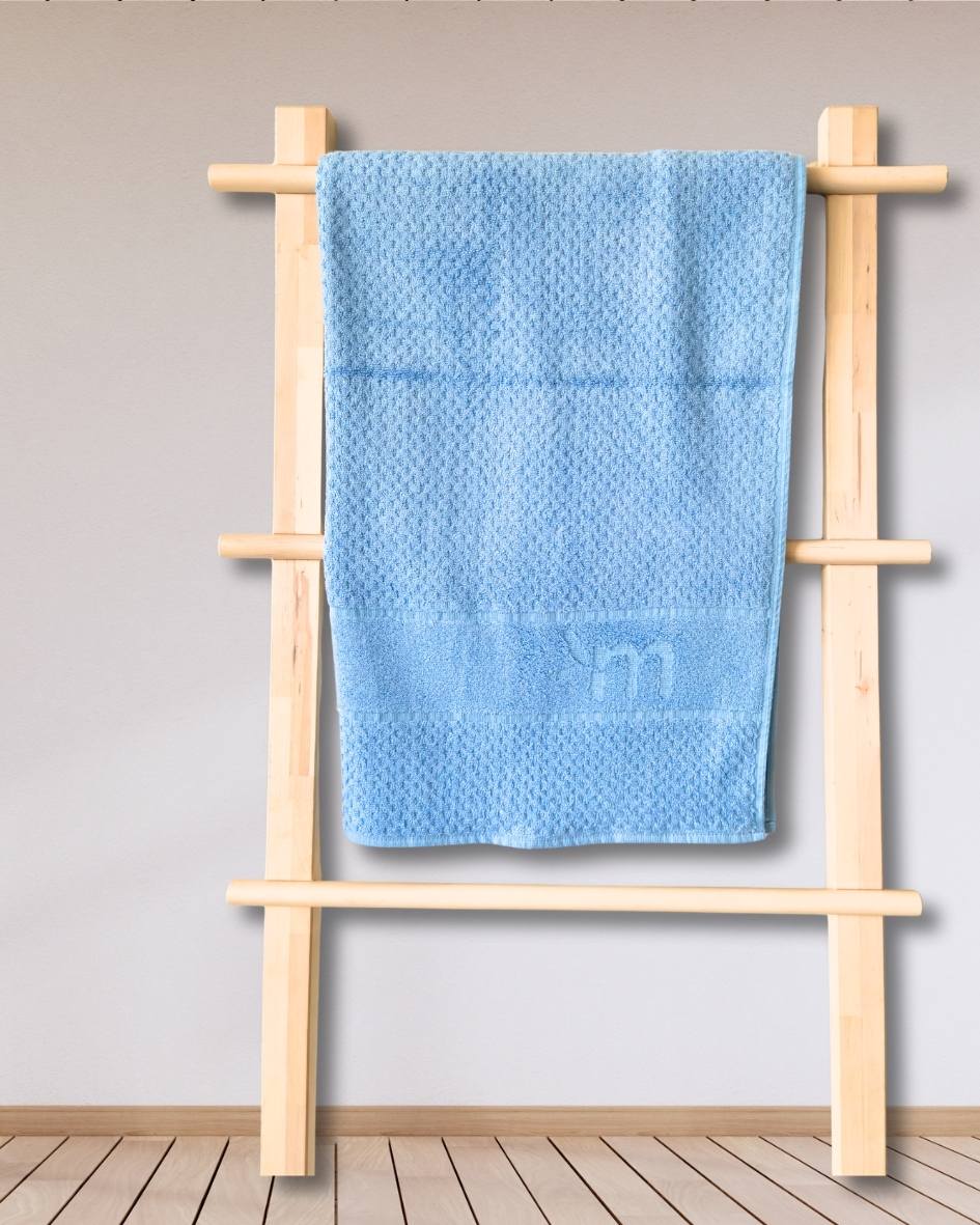 Personalized Fluffy Bamboo Bath towel Terry 560 GSM-150*72 cm-Frosted Blue - Image 2
