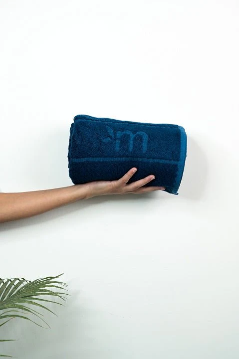 Personalized Fluffy Bamboo Bath towel Terry 560 GSM-150*72 cm-Tru Blue - Image 4