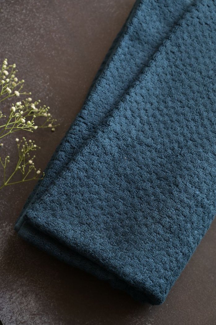 Personalized Fluffy Bamboo Bath towel Terry 560 GSM-150*72 cm-Tru Blue - Image 7