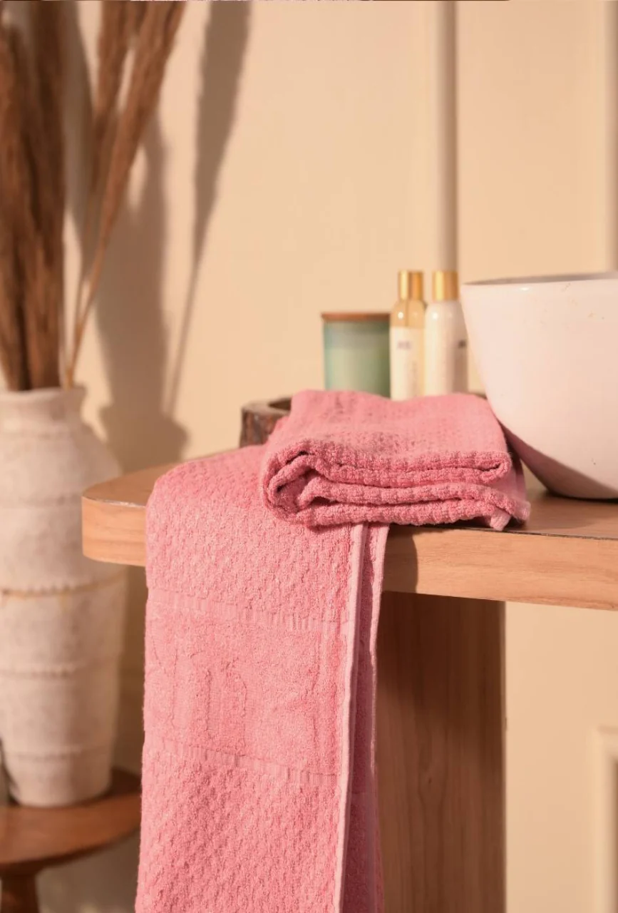 Personalized Fluffy BambooBath towel Terry 560 GSM-150*72 cm-Blush Pink