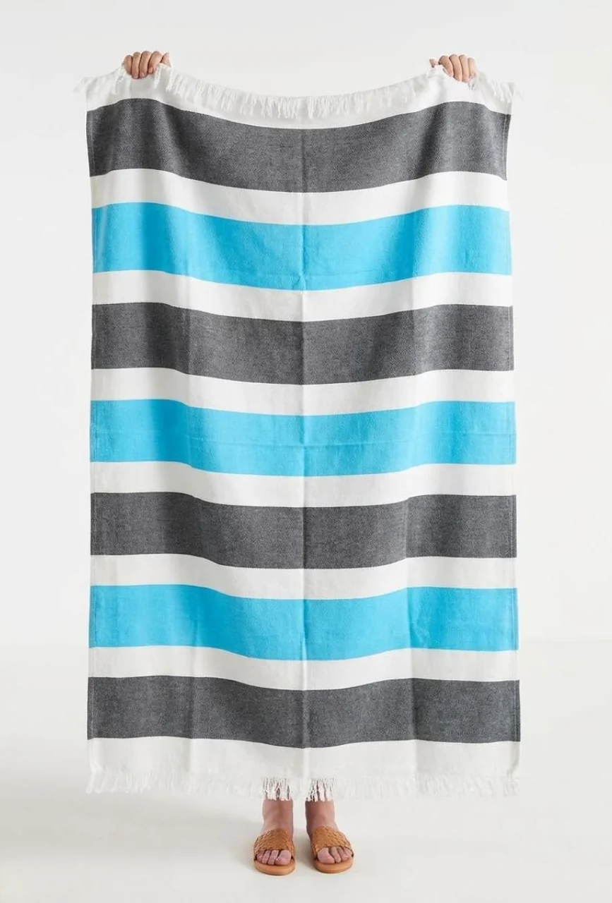 Personalized Thin bamboo bath towel- Coastal Breeze 160*75cm - Image 4