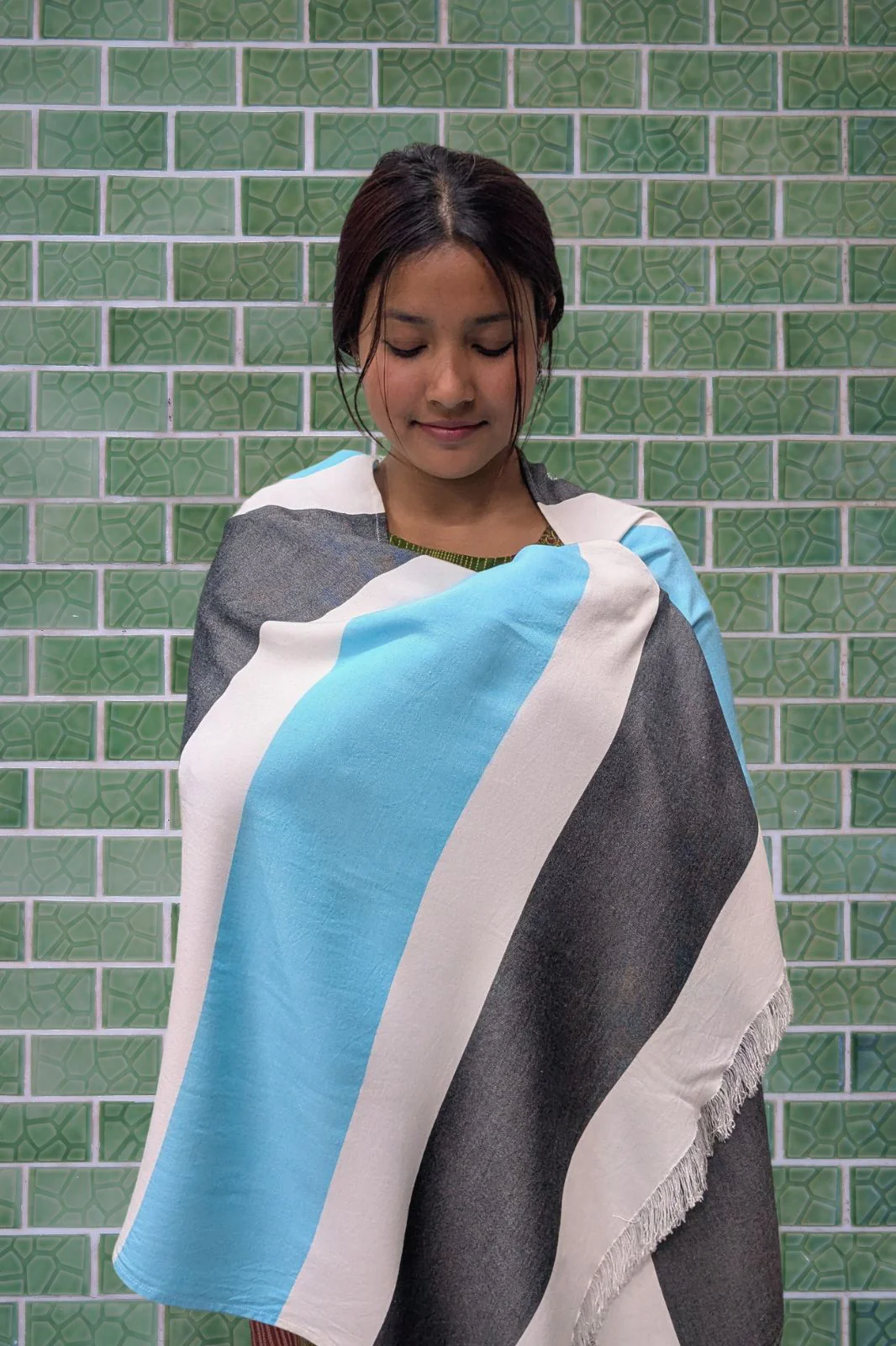 Personalized Thin bamboo bath towel- Coastal Breeze 160*75cm - Image 5