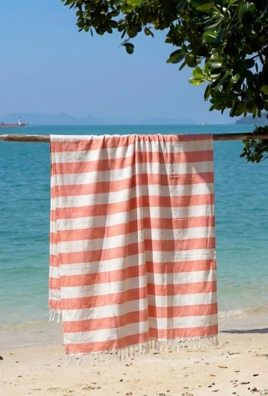 Personalized Thin bamboo bath towel- Cotton Candy 160*90cm - Image 2