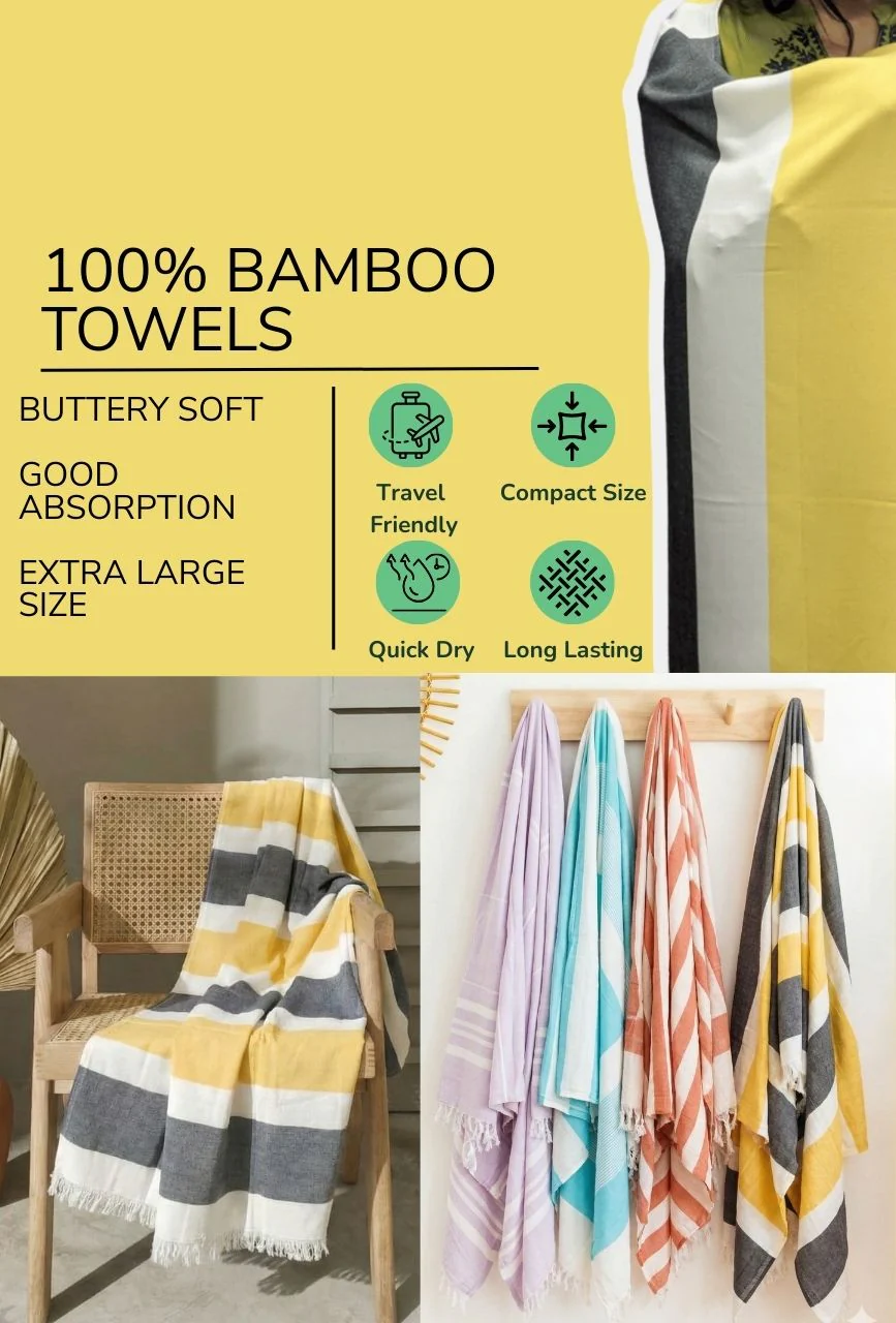 Personalized Thin bamboo bath towel- Honey Bee 160*75cm - Image 5