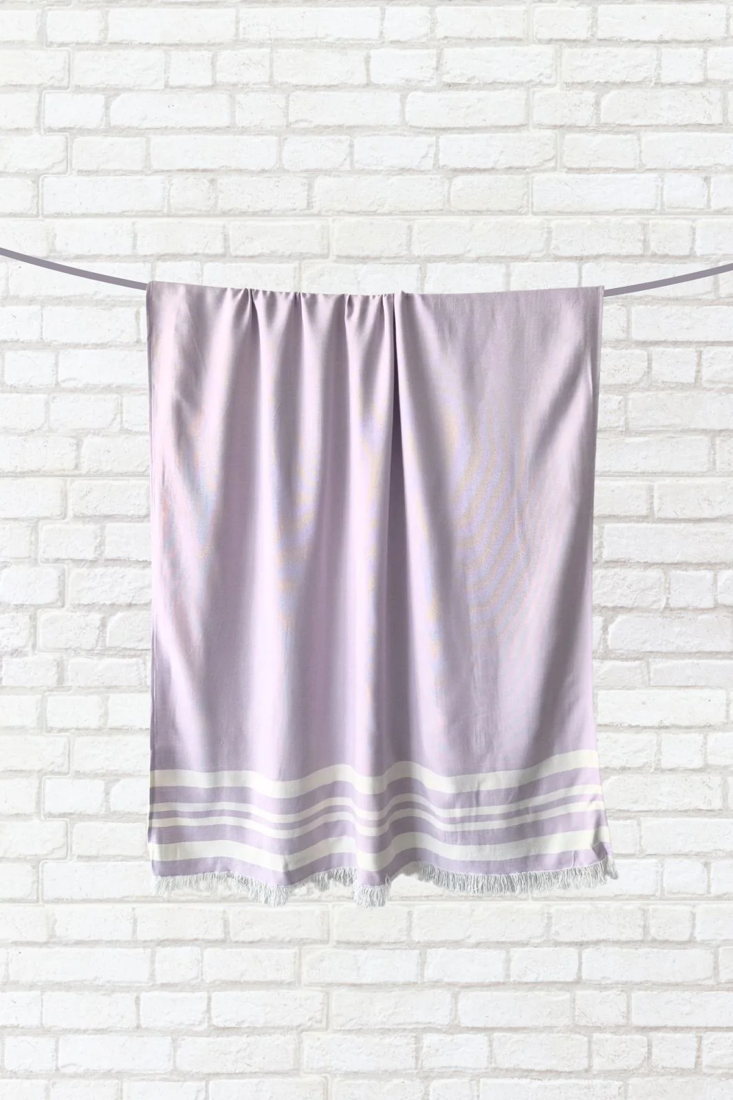 Personalized Thin bamboo bath towel- Light Lavender 160*75cm - Image 7