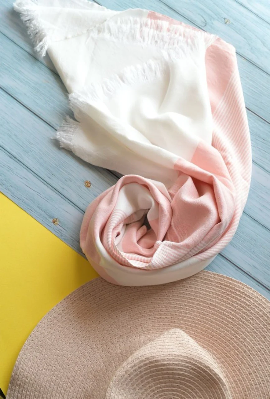 Personalized Thin bamboo bath towel- Peach Melba 160*75cm - Image 7