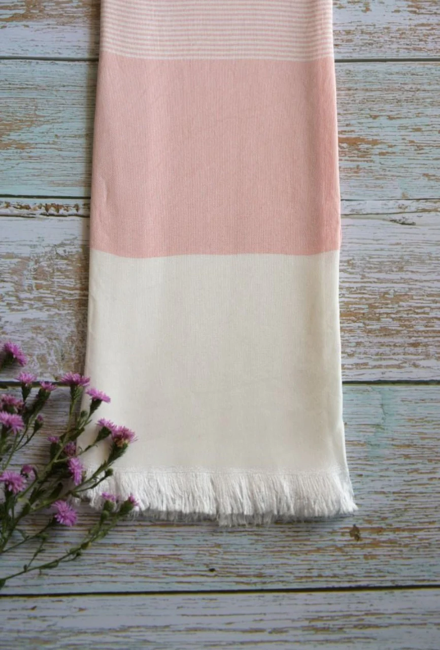 Personalized Thin bamboo bath towel- Peach Melba 160*75cm - Image 9