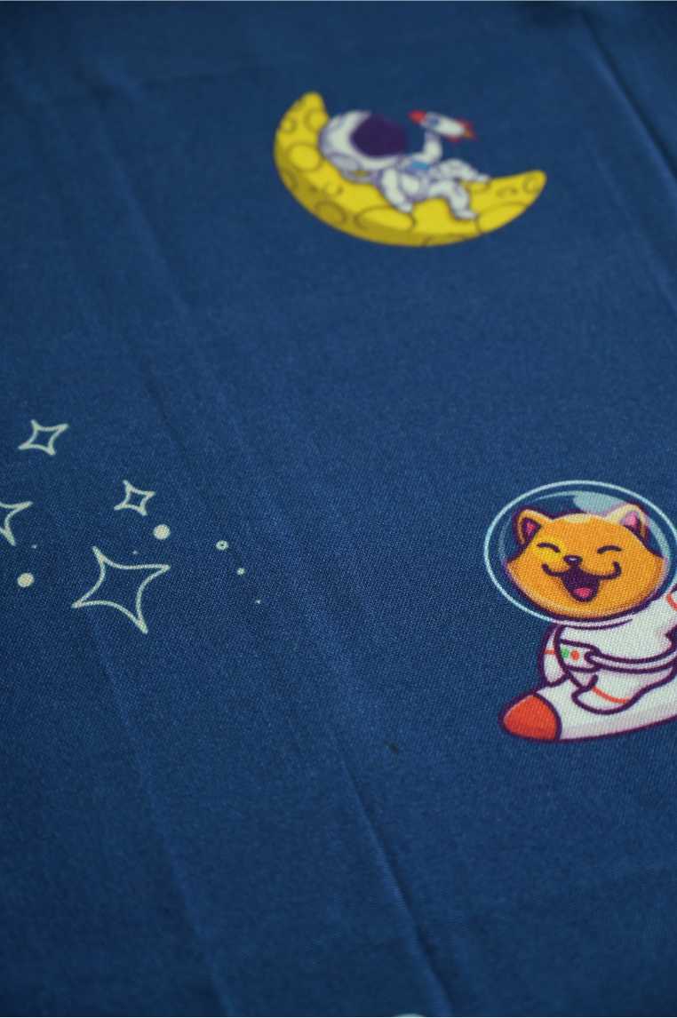 Personalized Thin Bamboo Kids towel - 124*68cm - Space Traveler - Image 5
